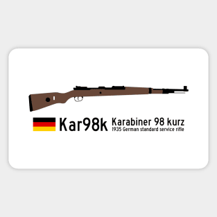 Kar98k Karabiner 98 kurz 1935 German standard service rifle historical German weapon black. Sticker